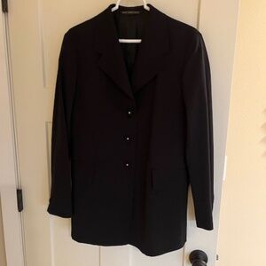 Marithé Francois Girbaud: women's black suit (blazer and high-wasted pants) sz 8